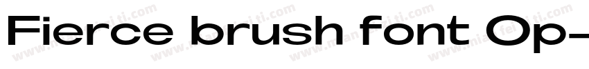 Fierce brush font Op字体转换